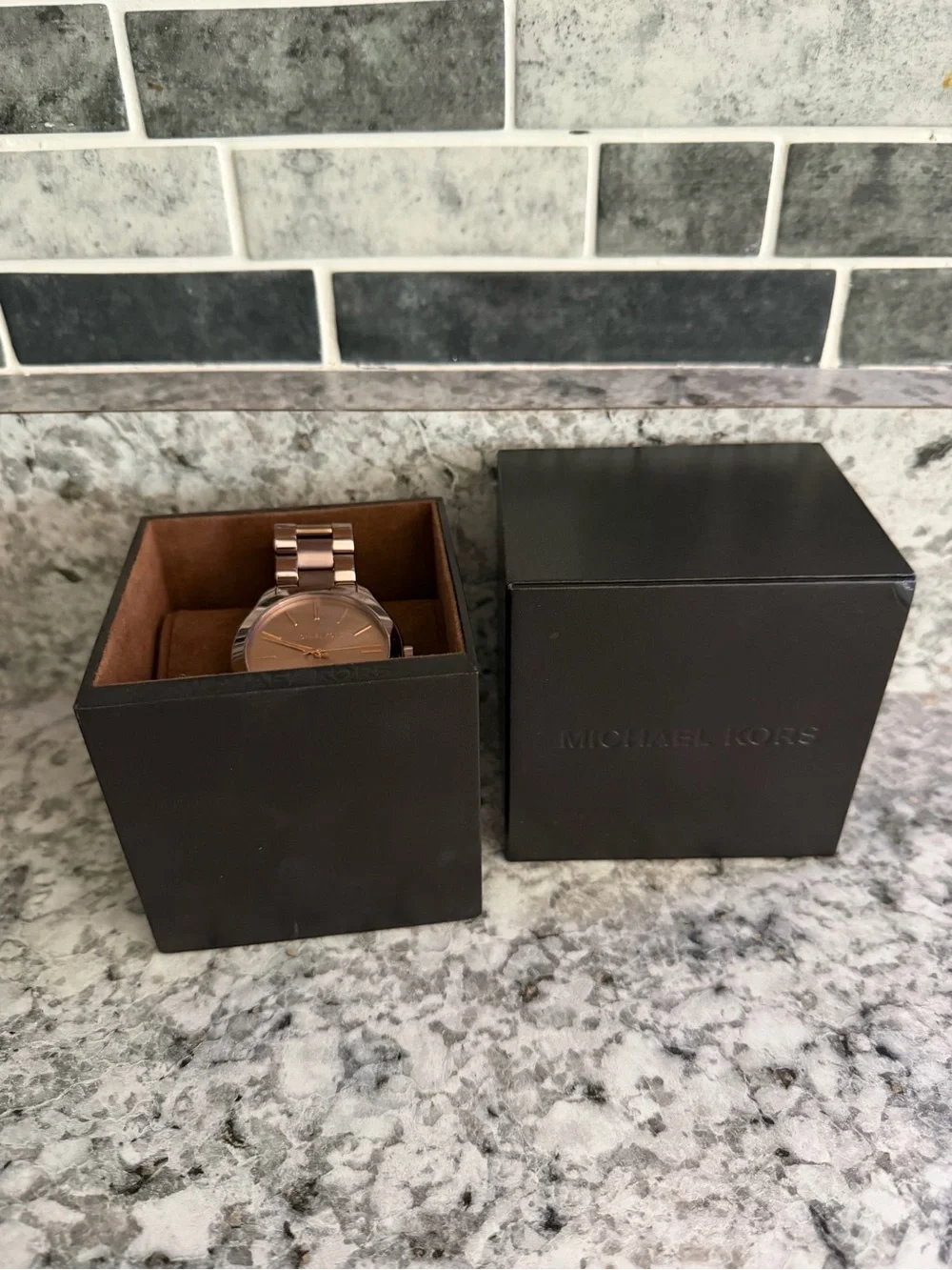 Michael Kors Rose Gold Tone Women's Bracelet Watch with Light Dial
